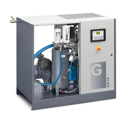 Atlas Copco компрессор GA18+ 7.5P CE Atlas Copco компрессор GA18+ 7.5P CE, винтовой, электрический, воздушный, маслозаполненный.