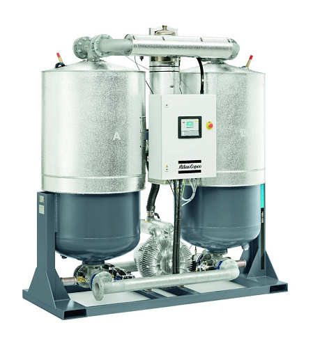 Atlas Copco BD 1600. Адсорбционный осушитель воздуха Atlas Copco прогревом и продувкой серии BD 1600, температура сжатого воздуха на входе: 35 °C/100 °F.