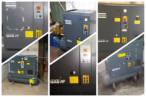 Atlas Copco GX5 10P Винтовой, маслосмазываемый компрессор с воздушным охлаждением Atlas Copco GX5 10P