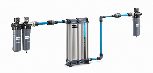 Atlas Copco QDh 55+. Магистральный фильтр Atlas Copco QDh 55+ для удаления паров масла из сжатого воздуха, содержит активированный уголь.