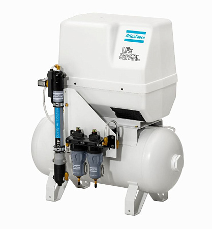 Медицинский компрессор LFx D FF-SDN 2.0 Dental. Воздушный, компактный, поршневой стоматологический медицинский компрессор Atlas Copco LFx D FF-SDN 2.0 для стоматологических клиник.