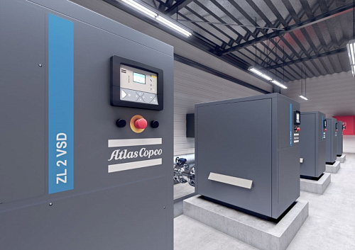 Воздуходувка Atlas Copco ZL 2 VSD 18 500. Безмасляная лопастная воздуходувка Atlas Copco ZL 2 VSD 18 500.