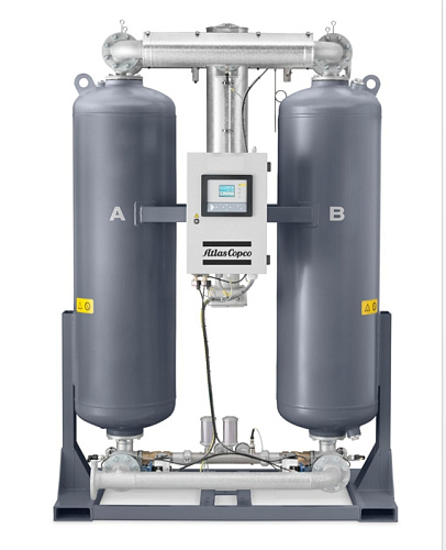 Осушитель воздуха Atlas Copco AD1260. Адсорбционный осушитель сжатого воздуха Atlas Copco AD1260. Осушитель горячей регенерации с продувкой серии AD использует сжатый воздух и теплоту от нагревателя.