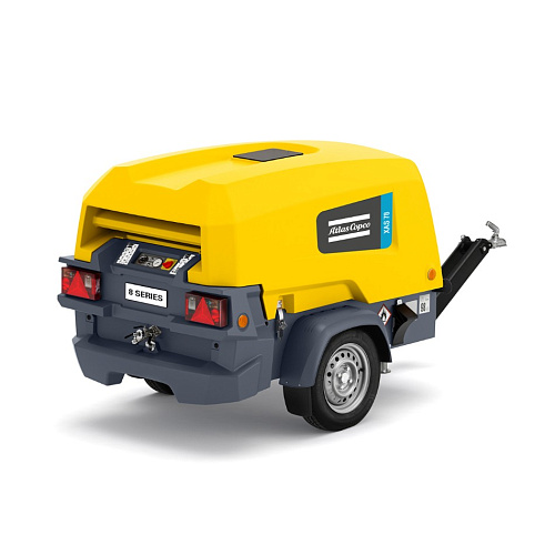 Компрессор Atlas Copco XAS 78. Дизельный передвижной компрессор малой мощности на шасси Atlas Copco XAS 78.