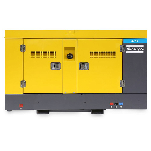 Компрессор Atlas Copco U 250 PACE. Дизельный, передвижной, компрессор Atlas Copco U 250 PACE на раме.