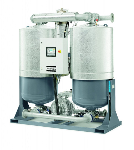 Atlas Copco BD 1600. Адсорбционный осушитель воздуха Atlas Copco прогревом и продувкой серии BD 1600, температура сжатого воздуха на входе: 35 °C/100 °F.