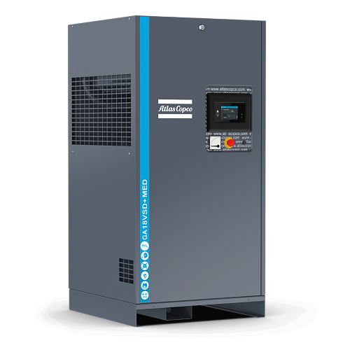 Компрессор Atlas Copco GA18-MED 13. Винтовой, маслосмазываемый медицинский компрессор Atlas Copco GA 18 MED 13.