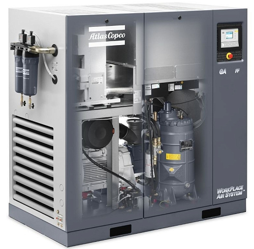 Atlas Copco компрессор GA55 13P Atlas Copco компрессор GA55 13P, винтовой, электрический, воздушный, маслозаполненный.