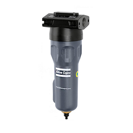 Atlas Copco QD 100+. Магистральный фильтр Atlas Copco QD 100+ для удаления паров масла из сжатого воздуха, содержит активированный уголь.