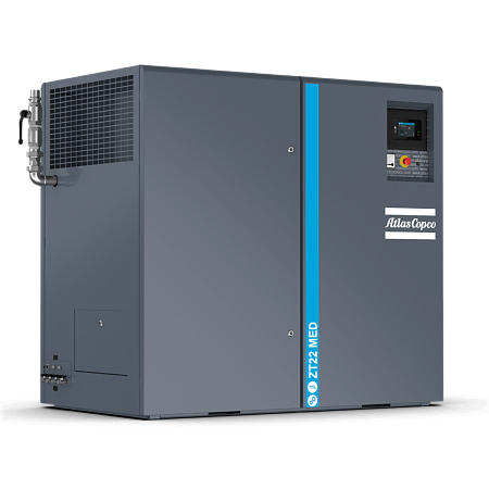 Atlas Copco ZT22 VSD MED Duplex. Ротационный, безмасляный, двухступенчатый, зубчатый компрессор Atlas Copco ZT22 VSD MED Duplex Air-cooled.