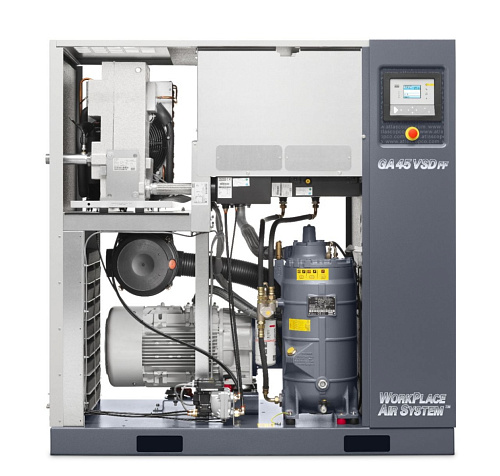 Atlas Copco Atlas Copco GA 45 VSD Workplace. Винтовой, воздушный маслонаполненный компрессор Atlas Copco GA 45 VSD Workplace