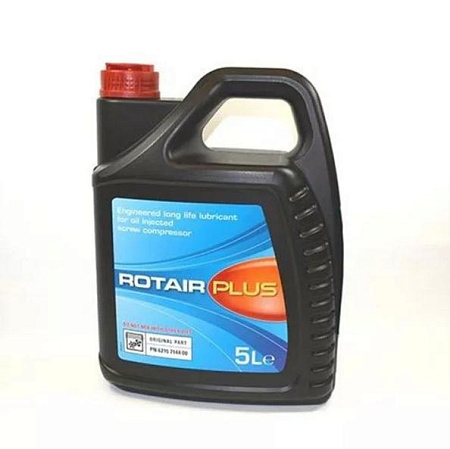 Rotair Plus 1630144405. Масло компрессорное минеральное Rotair Plus 1630144405 5 л. для легкой и тяжелой промышленности. Диапазон температуры окружающей среды от 0 до +35 °C.