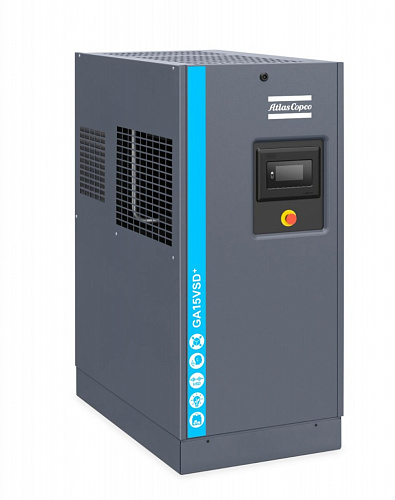 Atlas Copco компрессор GA15 VSD+ 13P Atlas Copco компрессор GA15 VSD+ 13P, винтовой, электрический, воздушный, маслозаполненный.