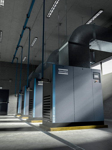 Atlas Copco Atlas Copco GA 37 VSD FF. Винтовой, воздушный маслонаполненный компрессор Atlas Copco GA 37 VSD FF