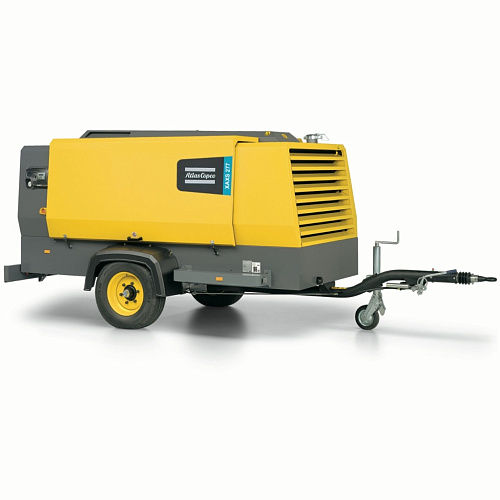 Компрессор Atlas Copco XAXS 277. Дизельный передвижной компрессор повышенной мощности на шасси Atlas Copco XAXS 277.