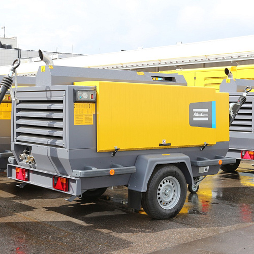 Компрессор Atlas Copco XAHS 186. Дизельный, передвижной, компрессор Atlas Copco XAHS 186 на шасси.