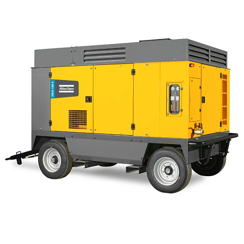 Электрический компрессор Atlas Copco XRHS 1300E. Электрический передвижной компрессор Atlas Copco XRHS 1300E с электродвигателем, на шасси. На компрессоры на шасси выдается ПТС или ПСМ.