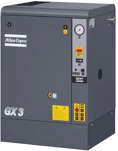 Atlas Copco GX3 10P Винтовой, маслосмазываемый компрессор с воздушным охлаждением Atlas Copco GX3 10P