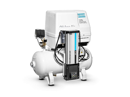 Медицинский компрессор LFx D FF-SDN 1.5 Dental. Воздушный, компактный, поршневой стоматологический медицинский компрессор Atlas Copco LFx D FF-SDN 1.5 для стоматологических клиник.