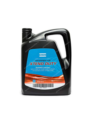 Roto Synthetic Fluid Xtend Duty 5 л. Синтетическое масло Atlas Copco Roto Synthetic Fluid Xtend Duty 2901170000 для компрессоров серии GA, GX, GN, GR. Пластиковая канистра 5 литров. Диапазон температуры окружающей среды от 0 до +46 °C.