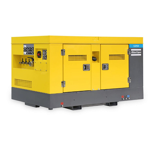 Компрессор Atlas Copco U 250 PACE. Дизельный, передвижной, компрессор Atlas Copco U 250 PACE на раме.