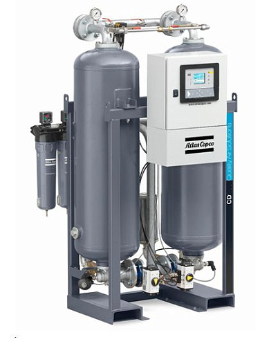 Осушитель Atlas Copco CD 1100+. Адсорбционный осушитель сжатого воздуха Atlas Copco CD 1100+ с холодной регенерацией. Используется для продувки только сжатый воздух, что уменьшает число электрических подключений.
