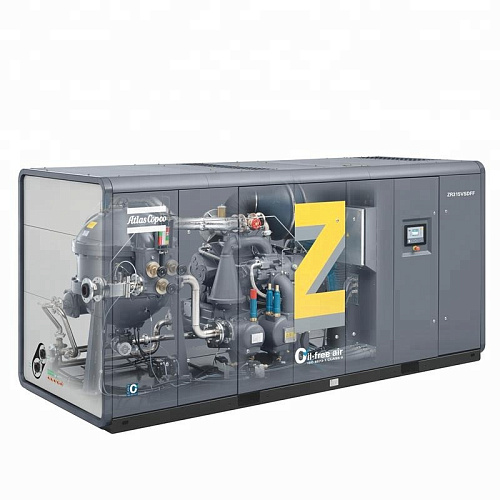 Atlas Copco ZR 110 - 10 FF. Высокотехнологичный, безмасляный, воздушный промышленный компрессор Atlas Copco ZR 110 - 10 FF со встроенным осушителем.