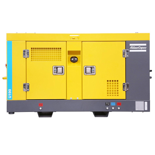 Компрессор Atlas Copco U 190. Дизельный передвижной компрессор малой мощности на раме Atlas Copco U 190.