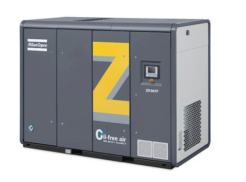 Atlas Copco ZR 90 - 8.6 Standard. Высокотехнологичный, безмасляный, воздушный промышленный компрессор Atlas Copco ZR 90 - 8.6 Standard со встроенным осушителем.