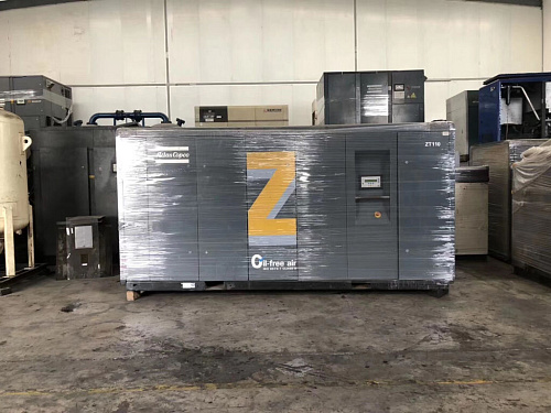 Atlas Copco ZR 110 - 7.5 FF. Высокотехнологичный, безмасляный, воздушный промышленный компрессор Atlas Copco ZR 110 - 7.5 FF со встроенным осушителем.