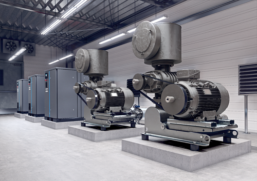Atlas Copco ZS 4 VSD+ 75 Ротационная винтовая воздуходувка Atlas Copco ZS 4 VSD+ 75 1500