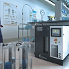 Компрессор Atlas Copco SF 6 FF. Стоматологический медицинский спиральный компрессор Atlas Copco SF 6 FF со встроенным осушителем.