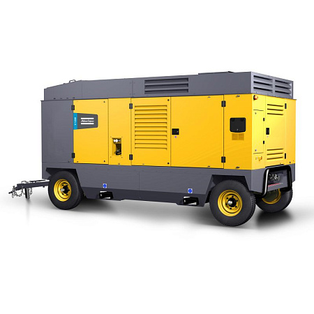 Компрессор Atlas Copco V 1200. Дизельный передвижной компрессор высокой мощности на шасси Atlas Copco V 1200.