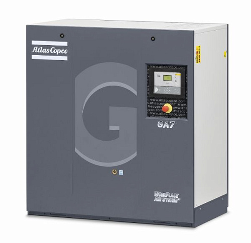 Atlas Copco компрессор GA7 7.5P Atlas Copco компрессор GA7 7.5P, винтовой, электрический, воздушный, маслозаполненный.