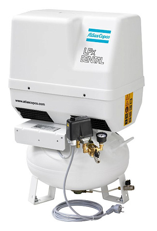Поршневой компрессор Atlas Copco LFx 1.0 D (1PH) 24 л. Поршневой, безмасляный компрессор Atlas Copco LFx 1.0 D (1PH) 24 л.