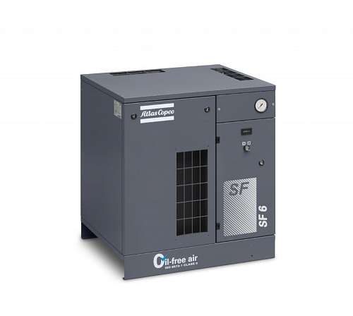Компрессор Atlas Copco SF 6 FF. Стоматологический медицинский спиральный компрессор Atlas Copco SF 6 FF со встроенным осушителем.