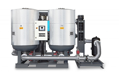 Осушитель воздуха Atlas Copco XD 1400+. Адсорбционный осушитель воздуха Atlas Copco (Атлас Копко) XD 1400+ с охлаждением без продувки используют тепло, вырабатываемое при сжатии, для регенерации адсорбента. Осушитель XD 1400+ не потребляет сжатого воздуха в процессе нагрева или охлаждения.